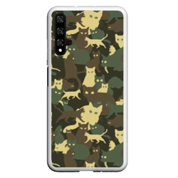 Чехол для Honor 20 Кошачий камуфляж