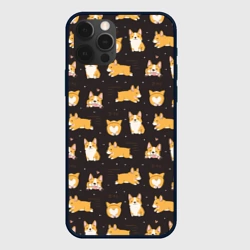Чехол для iPhone 12 Pro Вельш корги бемброк - забавные щенки паттерн