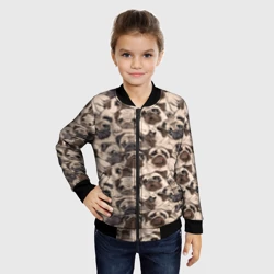 Детский бомбер 3D Мопсы - паттерн - фото 2