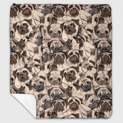 Плед с рукавами Мопсы - паттерн