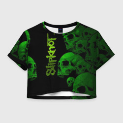Женская футболка Crop-top 3D Slipknot