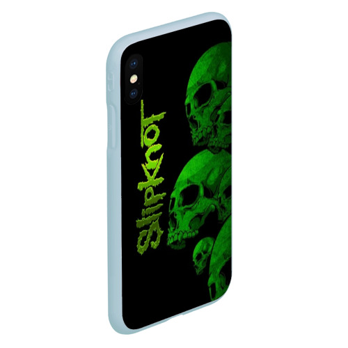 Чехол для iPhone XS Max матовый Slipknot, цвет голубой - фото 3