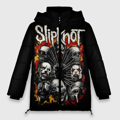 Женская зимняя куртка Oversize Slipknot, цвет черный