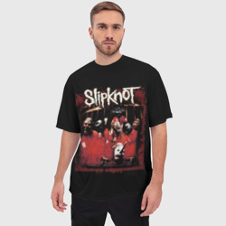 Мужская футболка oversize 3D Slipknot - фото 2