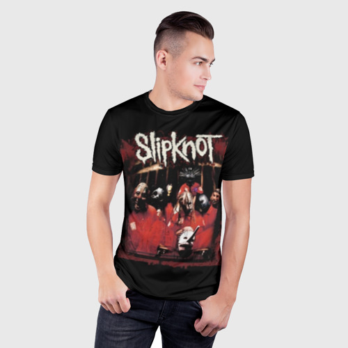 Мужская футболка 3D Slim Slipknot, цвет 3D печать - фото 3