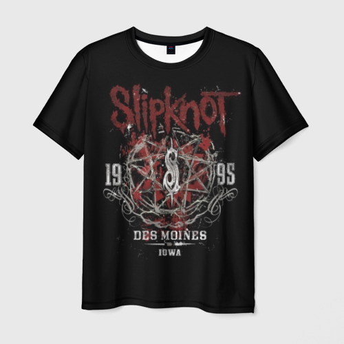 Мужская футболка с принтом Slipknot, вид спереди №1