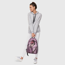 Рюкзак с принтом Lil Peep для любого человека, вид спереди №6. Цвет основы: белый