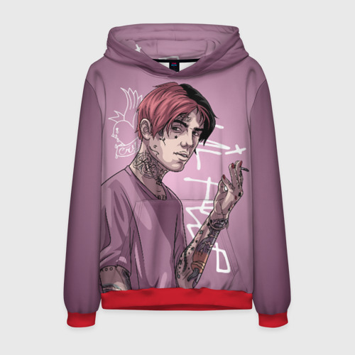 Мужская толстовка 3D Lil Peep, цвет красный