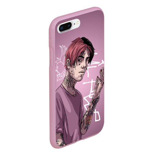 Чехол для iPhone 7Plus/8 Plus матовый Lil Peep, цвет розовый - фото 3