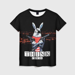Женская футболка 3D Кролик с Пистолетами: Измайлов