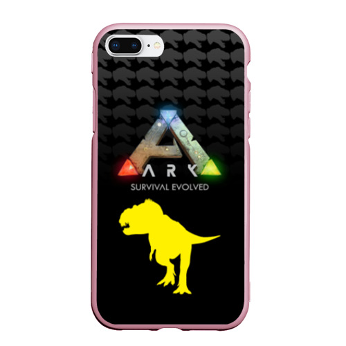 Чехол для iPhone 7Plus/8 Plus матовый Ark Survival Evolved, цвет розовый