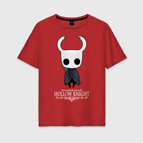 Женская футболка хлопок Oversize Hollow Knight, цвет красный