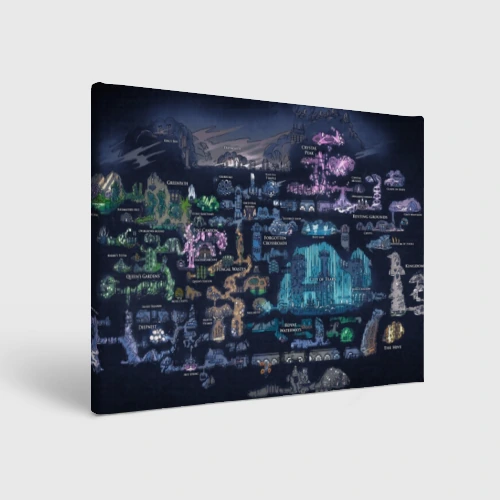 Холст прямоугольный Hollow knight world