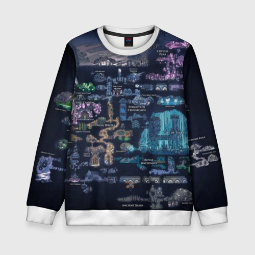 Детский свитшот 3D Hollow knight world