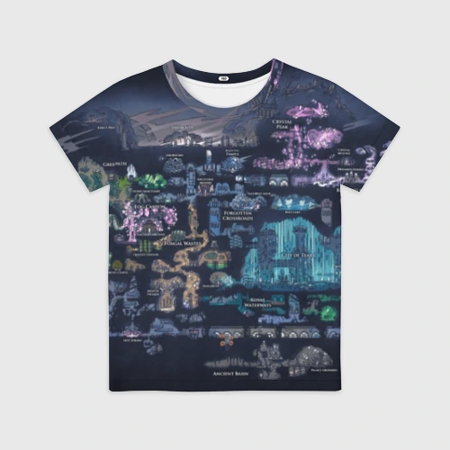 Детская футболка 3D Hollow knight world