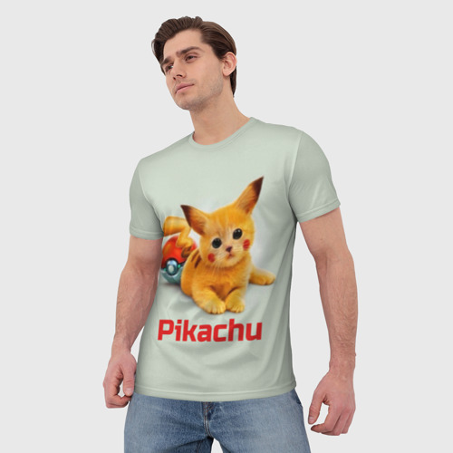 Мужская футболка 3D Pikachu Pika Pika - фото 3