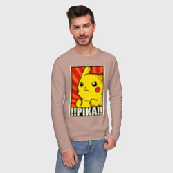 Мужской лонгслив хлопок Pikachu Pika Pika - фото 2