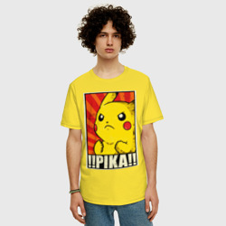 Мужская футболка хлопок Oversize Pikachu Pika Pika - фото 2