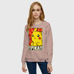 Женский свитшот хлопок Pikachu Pika Pika - фото 2