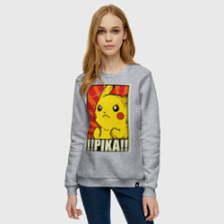 Женский свитшот хлопок Pikachu Pika Pika - фото 2