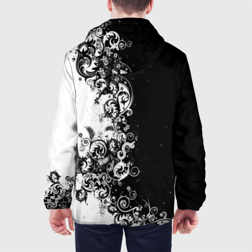 Мужская куртка 3D Черно-белый узор, цвет 3D печать - фото 5