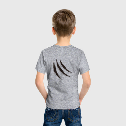 Детская футболка хлопок Игривый Огнекрыл, цвет меланж - фото 4
