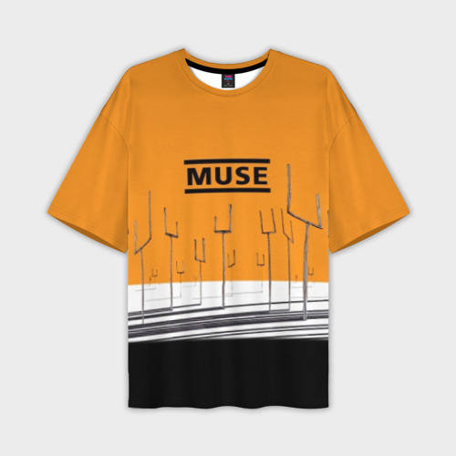 Мужская футболка оверсайз с принтом Muse, вид спереди №1