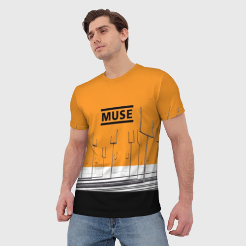 Мужская футболка 3D с принтом Muse, фото на моделе #1