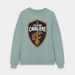Мужской свитшот oversize без начеса хлопок Кливленд Кавальерс