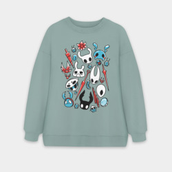 Женский свитшот oversize без начеса хлопок Hollow Knight