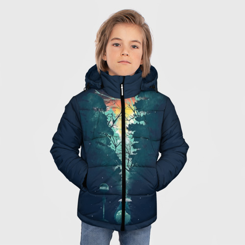 Зимняя куртка для мальчиков 3D Мой сосед Тоторо, цвет светло-серый - фото 3