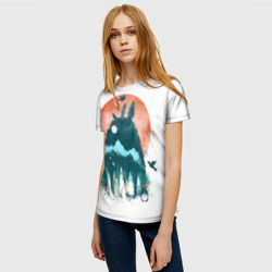 Женская футболка 3D Силуэт Тоторо - фото 2