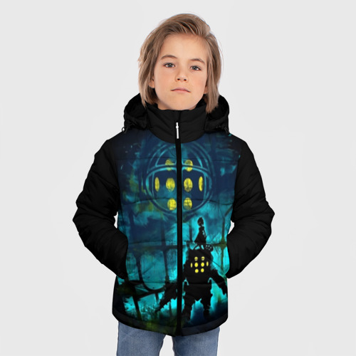 Зимняя куртка для мальчиков 3D Bioshock, цвет светло-серый - фото 3