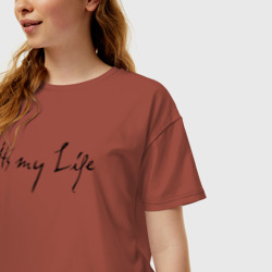 Женская футболка хлопок Oversize Its my Life - фото 2