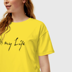 Женская футболка хлопок Oversize Its my Life - фото 2