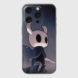 Чехол для iPhone 15 Pro силиконовый с защитой камеры Рыцарь - Hollow knight