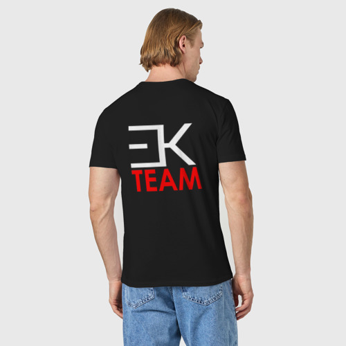 Мужская футболка хлопок Егор Крид на спине, цвет черный - фото 4