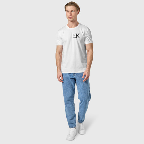 Мужская футболка хлопок Егор Крид на спине, цвет белый - фото 5