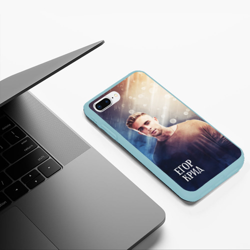 Чехол для iPhone 7Plus/8 Plus матовый Егор Крид, цвет мятный - фото 5