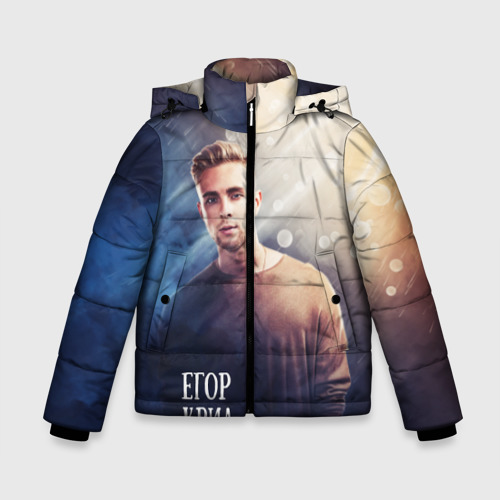 Зимняя куртка для мальчиков 3D Егор Крид, цвет черный