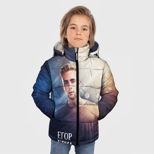 Зимняя куртка для мальчиков 3D Егор Крид, цвет черный - фото 3