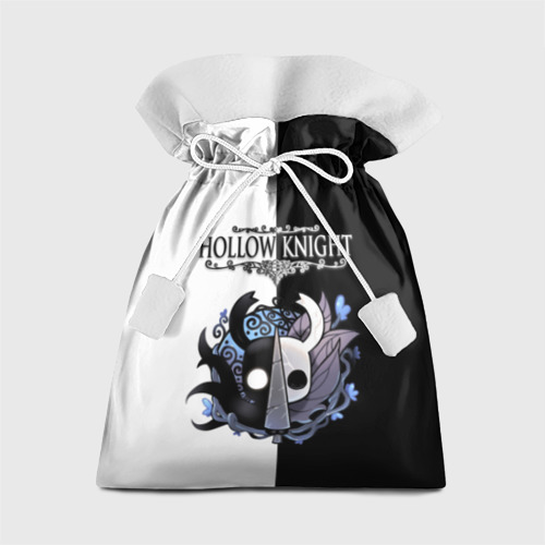 Подарочный мешок с принтом Hollow Knight Black & White, вид спереди №1