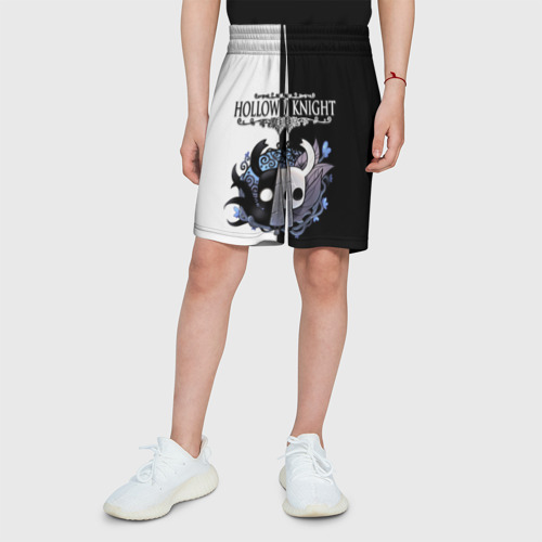 Детские спортивные шорты 3D Hollow Knight Black & White, цвет 3D печать - фото 4