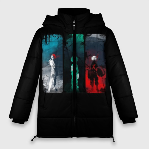 Женская зимняя куртка Oversize Boku No Hero Academia minimal, цвет черный