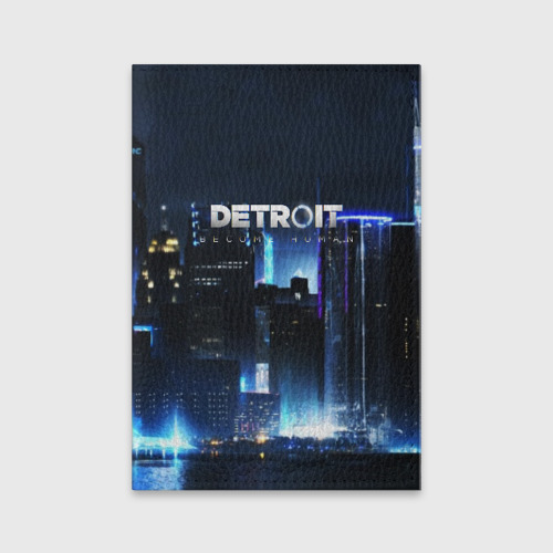 Обложка для паспорта матовая кожа с принтом Detroit:Become Human, вид спереди №1