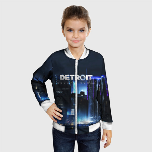 Детский бомбер 3D Detroit:Become Human, цвет белый - фото 3