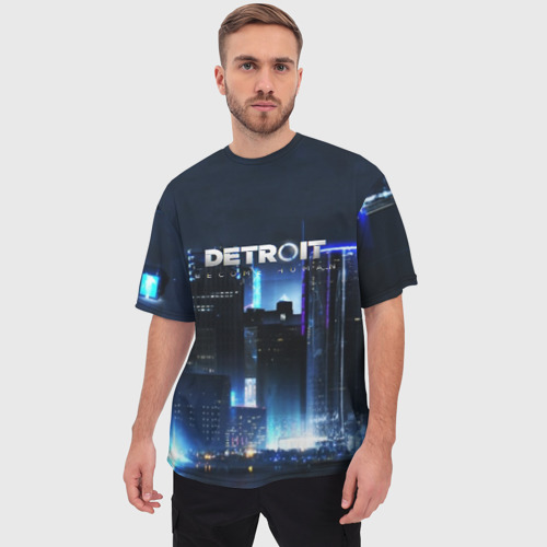 Мужская футболка oversize 3D Detroit:Become Human, цвет 3D печать - фото 3