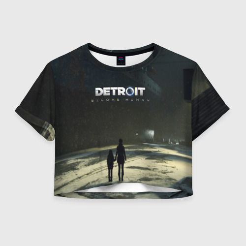 Женская футболка Crop-top 3D DETROIT:BECOME HUMAN Фото 01 Женская футболка Crop-top 3D DETROIT:BECOME HUMAN Фото 01