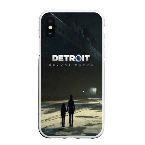 Чехол для iPhone XS Max матовый DETROIT:BECOME HUMAN, цвет белый