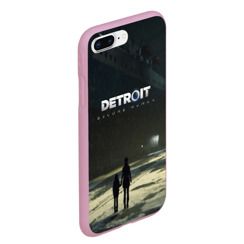 Чехол для iPhone 7Plus/8 Plus матовый DETROIT:BECOME HUMAN, цвет розовый - фото 3